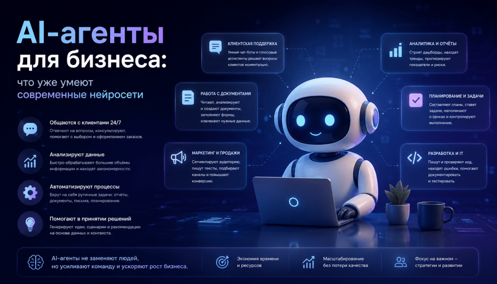 AI-агенты для бизнеса: что уже умеют современные нейросети 3 AI-агенты для бизнеса: что уже умеют современные нейросети